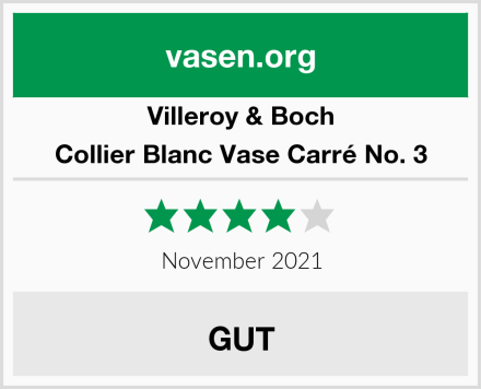 Villeroy & Boch Collier Blanc Vase Carré No. 3 Test