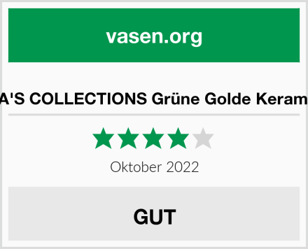  TERESA'S COLLECTIONS Grüne Golde Keramik Vase Test