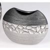 Formano Vase flach in Silber