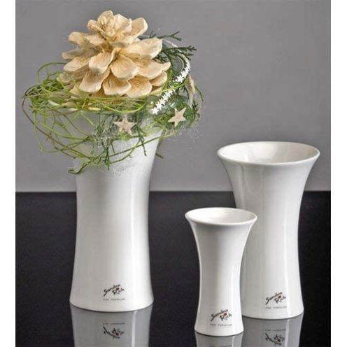 Sandra Rich Porzellan X-Vase 22 weiss