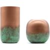  Art Deko Vase in Kupfer Optik mit Patina Veredlung