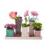 Jinfa Handgefertigte kleine Keramik Deko Blumenvasen Set